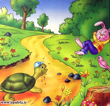 خرگوش دراز کشید و خوابش برد. آنهم چه خواب عمیقی